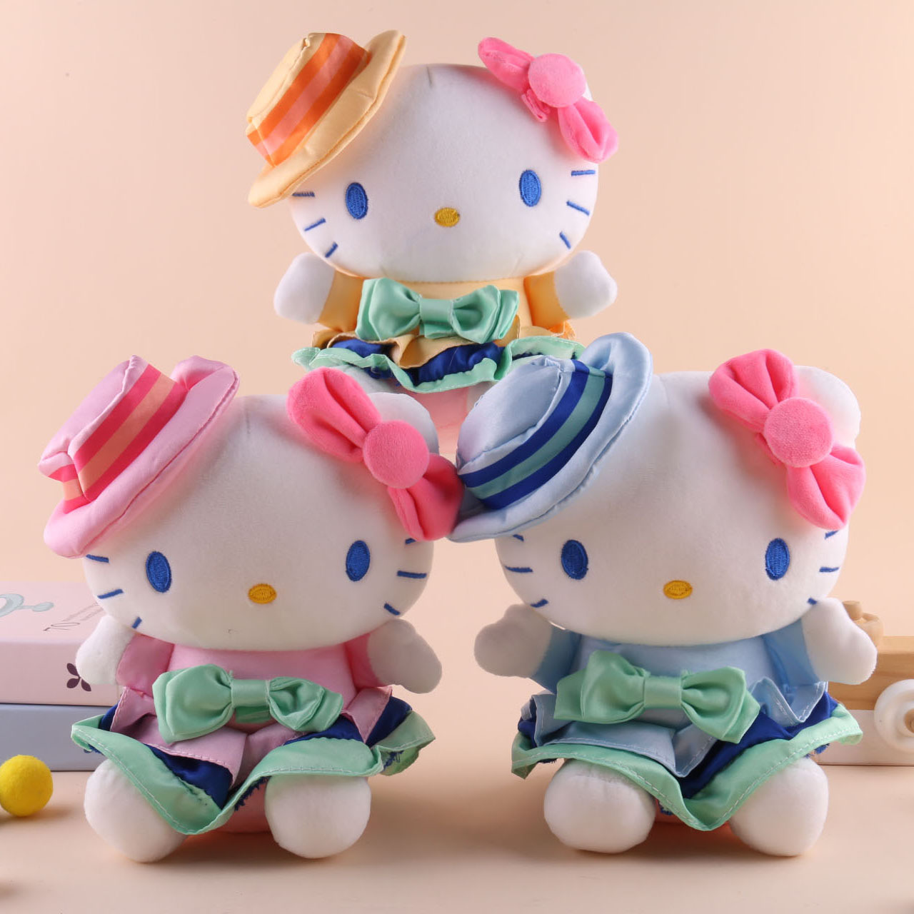 日系仙女裙hello kitty公仔凯蒂猫kt可爱毛绒玩具玩偶抓机娃娃萌