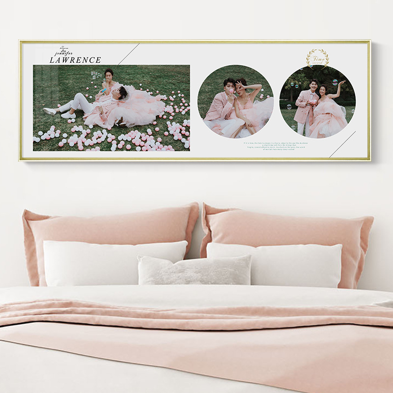 婚纱照放大挂墙大相框卧室床头客厅组合照片墙洗照片结婚照