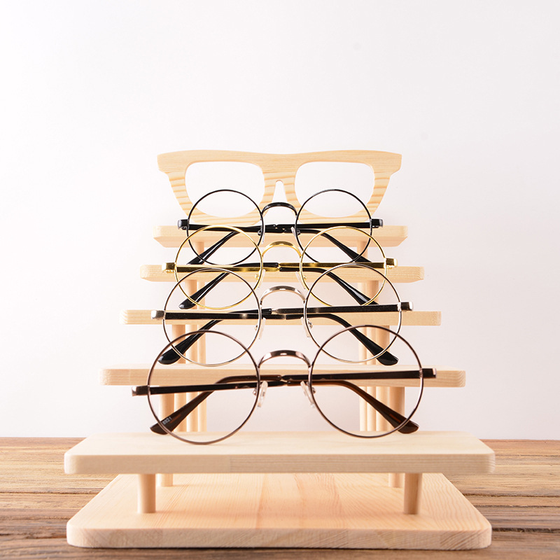 眼镜店木质眼镜展示架货架陈列装饰道具墨镜太阳镜木质眼镜架子