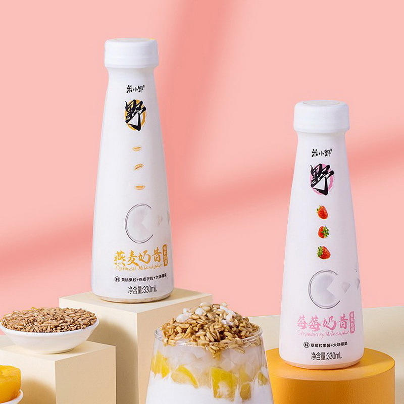 米小野燕麦奶昔330ml*15瓶网红黄桃草莓酸牛奶真果粒饮料营养整箱