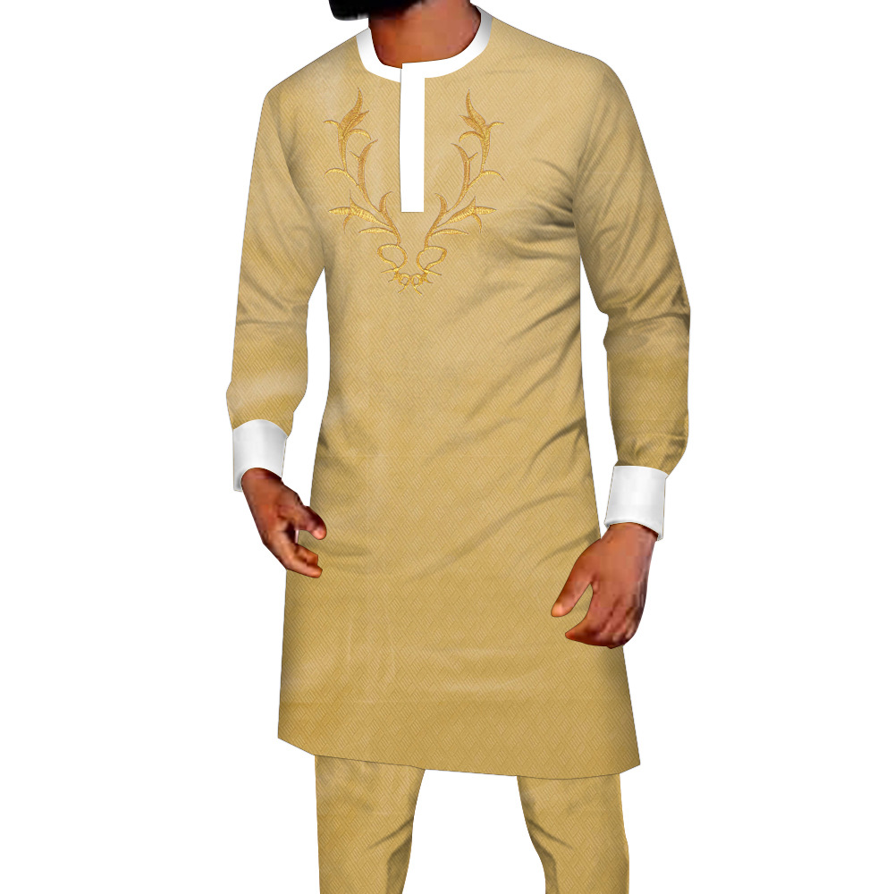 民族风格男士长袍套装跨境货源非洲休闲男士套装支持一件代发