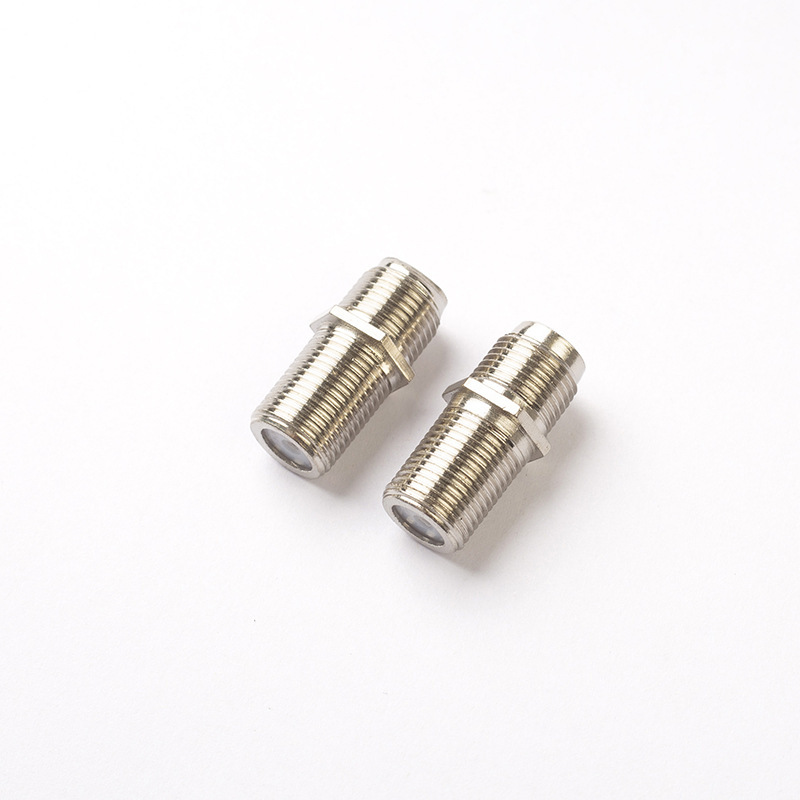 全铜22长数字电视有线电视对接头 英制 公制 双通 f-kk双通