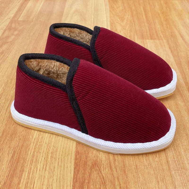 冬天手工棉鞋男女居家防滑中老年加绒加厚防寒保暖老款老北京布鞋