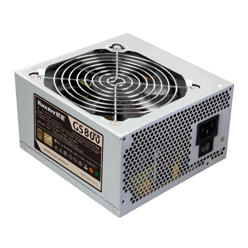 航嘉gs800 额定700 大风扇静音台式电脑电源3年保修