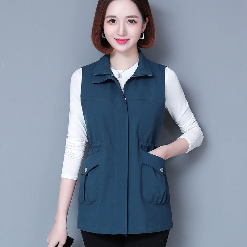 马甲女春夏年新款女士外穿坎肩背心马夹薄款防晒外套中年妈妈