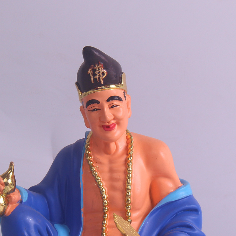 济公佛像降龙罗汉像12英寸李修缘神像居家用供奉树脂活佛济公摆件