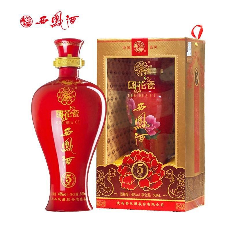 西凤国花瓷 45度 500ml/瓶 西凤酒国花瓷5年 五年西凤-阿里巴巴
