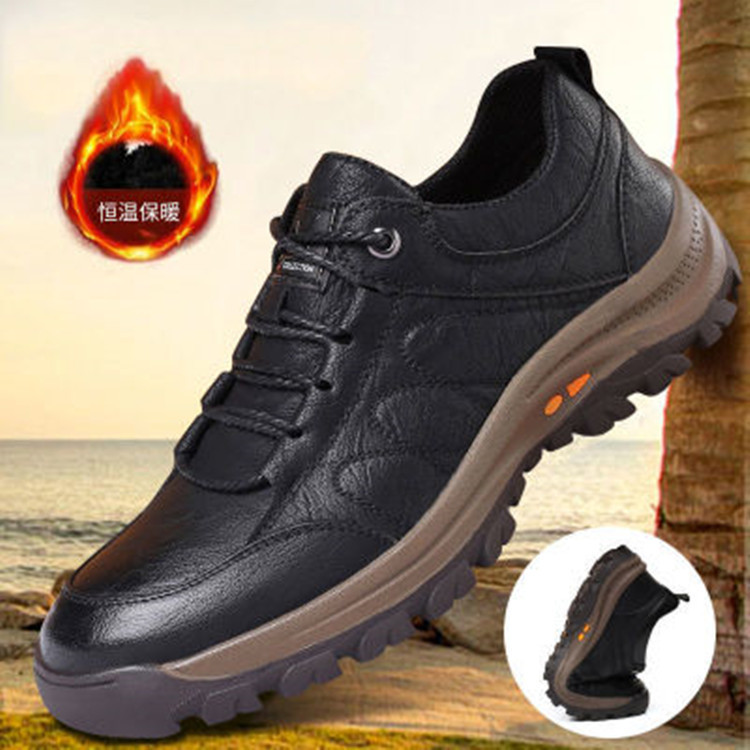 Hiking Shoes Men's Single Cotton Same Style 2023 New Casual Sneaker Foreign Trade Low-Top Casual British Men's Shoes