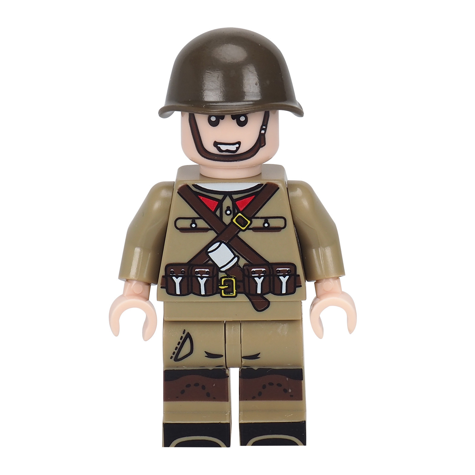 兼容乐高跨境军事人仔积木二战军事系列八路军德军意军英小玩具