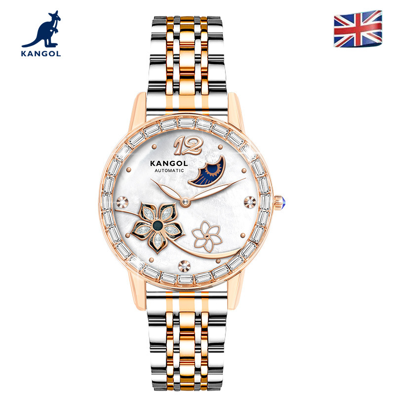 英国品牌坎戈尔袋鼠kangol全自动机械表女款手表学生防水-k122