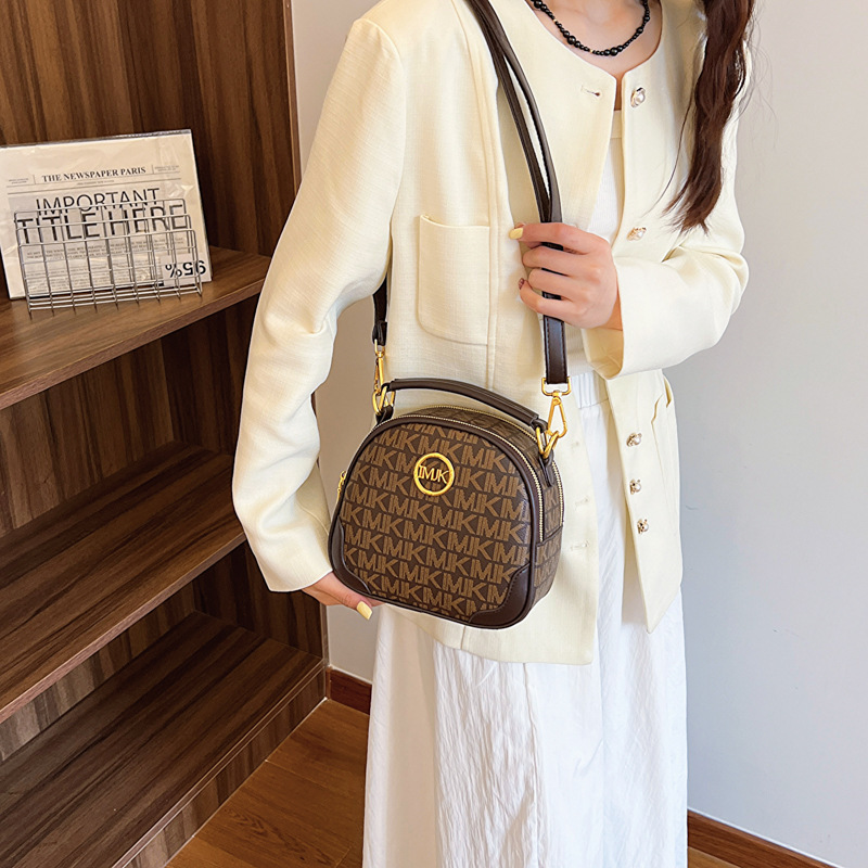 外贸包包女2024新款欧美复古印花手提单肩包小方包流行女包苹果包