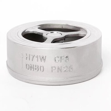 不锈钢对夹式止回阀304hh71w-16p/pn25单向阀门对夹dn50/2寸 4寸