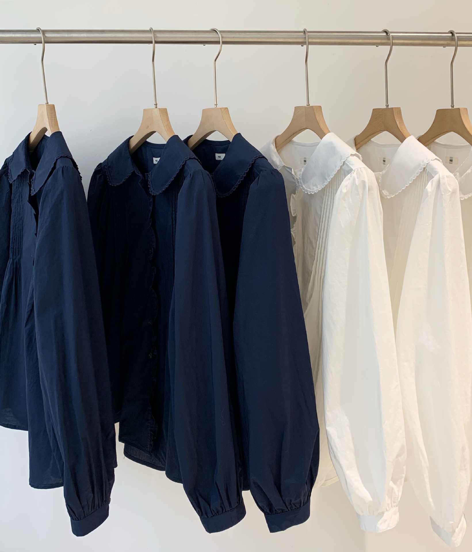 2022【现货】春夏季新款韩东大门e*g棉刺绣花边长袖宽松衬衫女