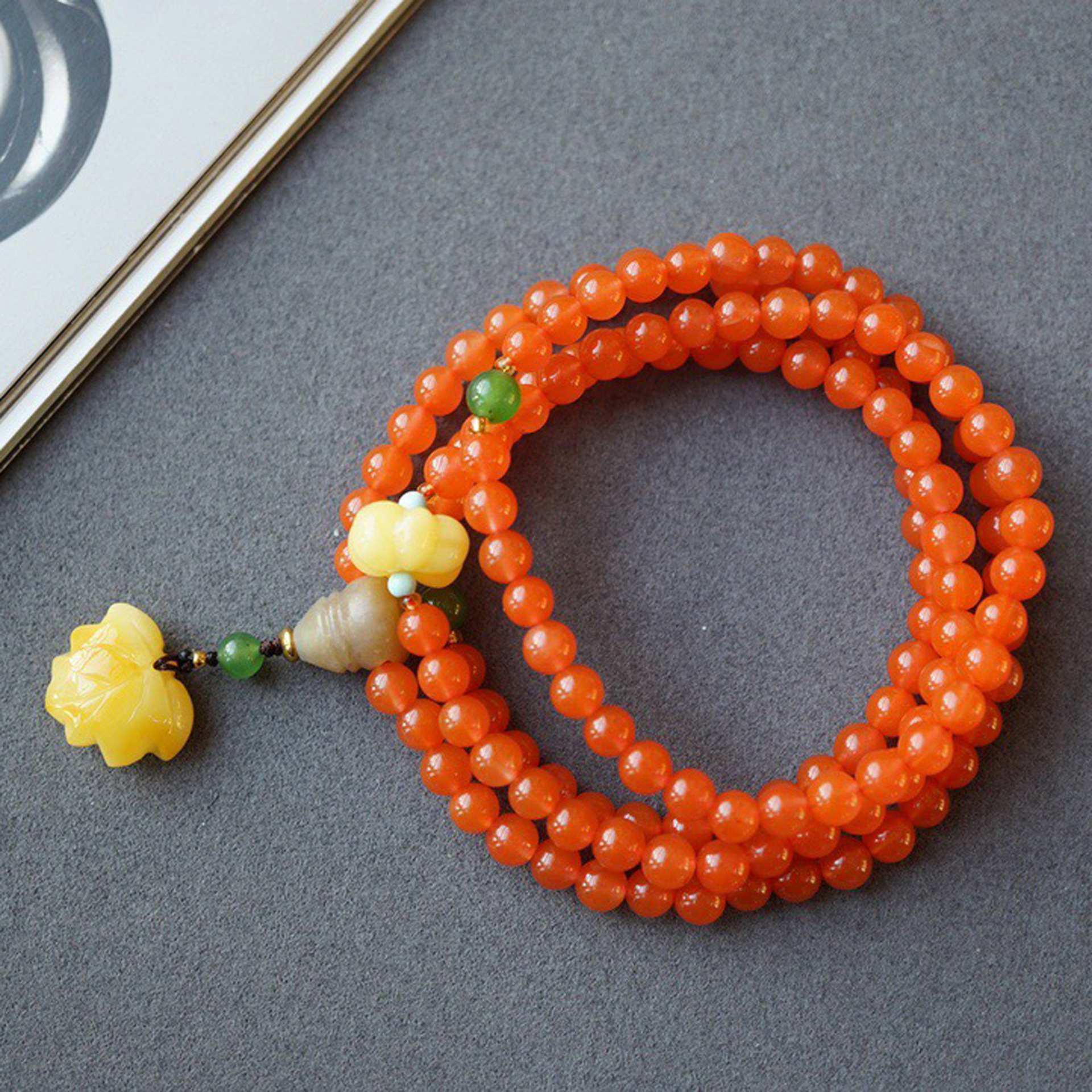 5mm四圈手链项链两用款搭蜜蜡枫叶手串-阿里巴巴