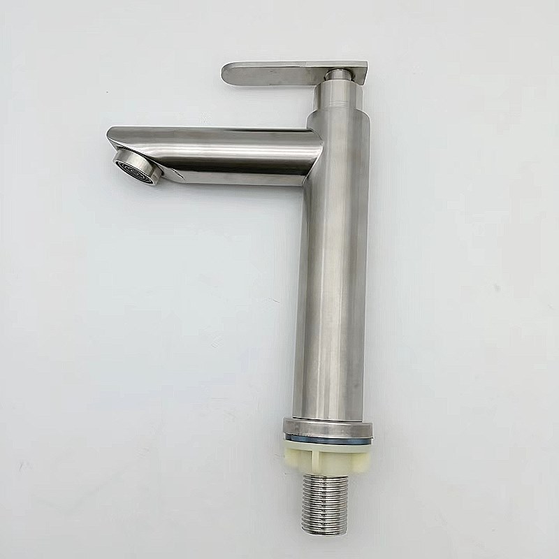 Brushed Single Cold Washbasin Faucet Washbasin Electroplating Single Cold Faucet Balcony Sink Single Cold Faucet