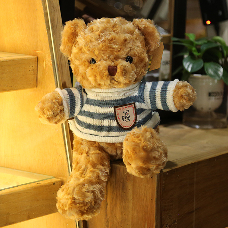 Factory Straight Sweater Little Bear Doll Teddy Bear Plush Toy Wholesale Baby Doll Birthday Gift One Piece Dropshipping