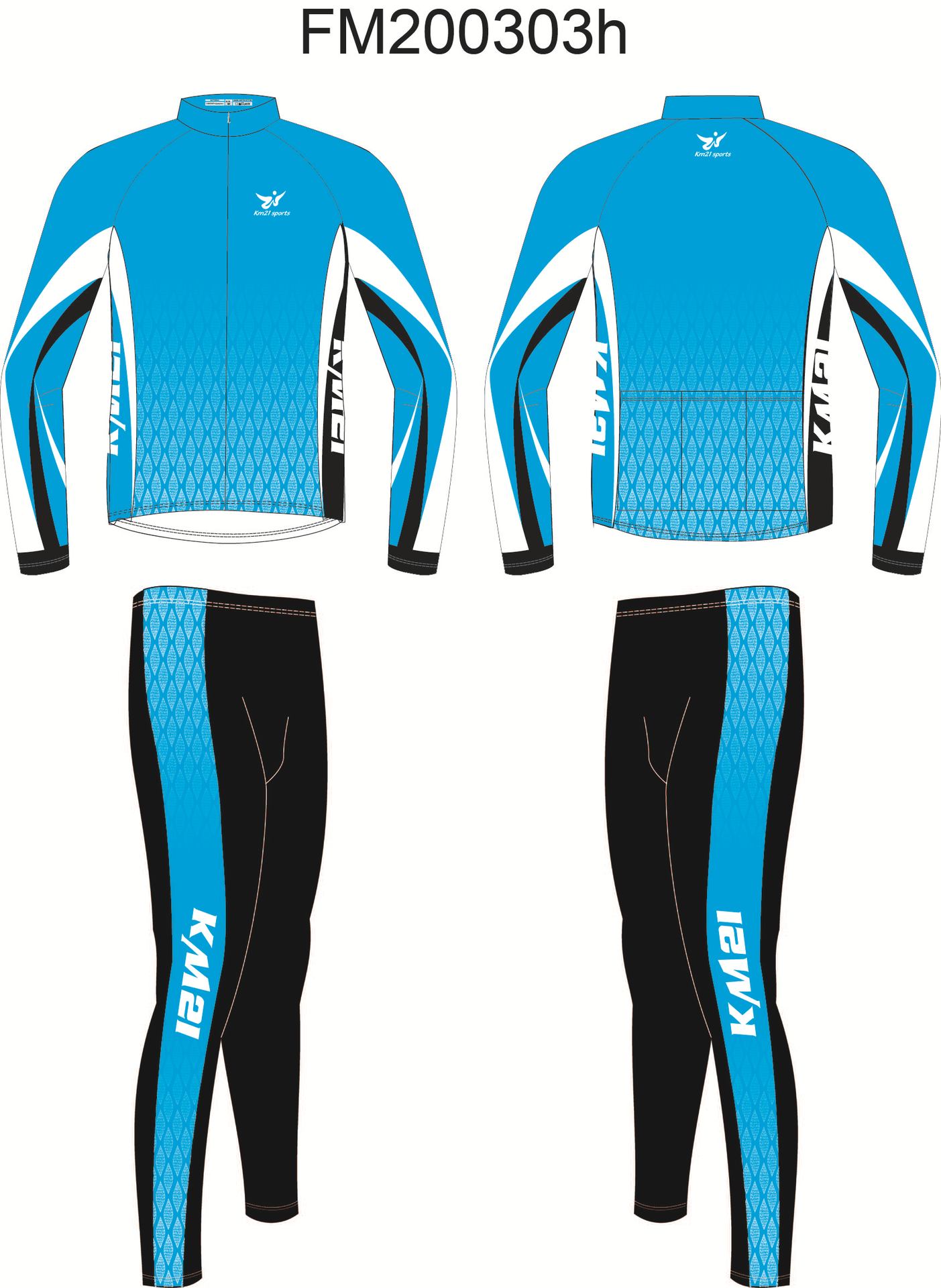 新款km21秋冬季加绒分体轮滑服 成人儿童速滑服 长袖长裤滑冰服