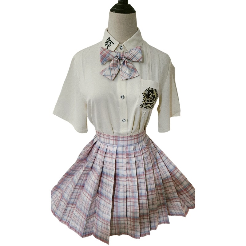 格裙日系学院风jk制服裙温柔一刀冰淇淋电竞少女短袖格裙百褶