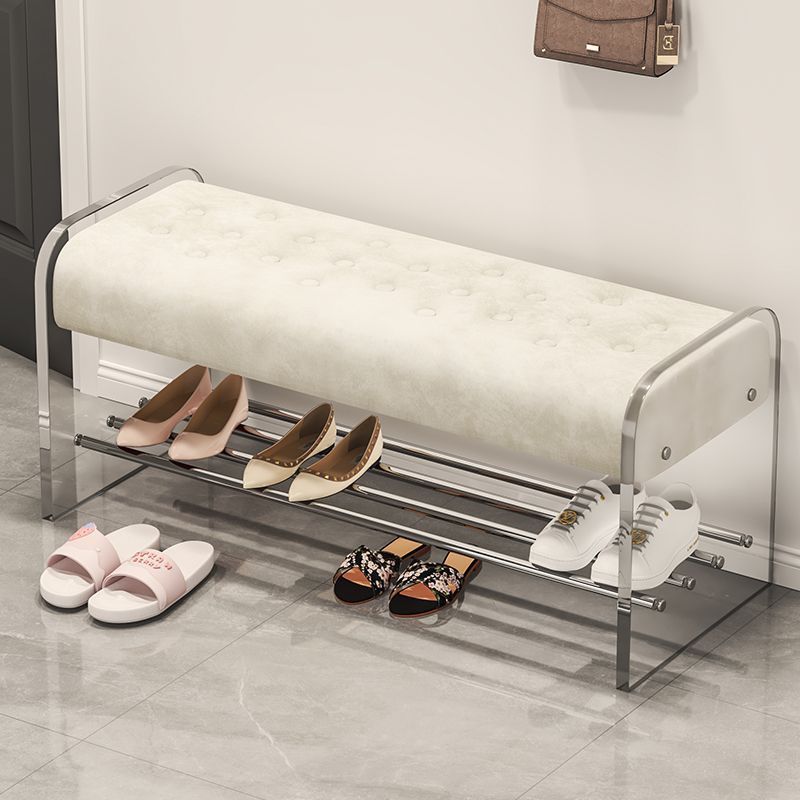 透明亚克力家用门口换鞋凳高级床尾凳服装店试衣间鞋店试鞋长条凳