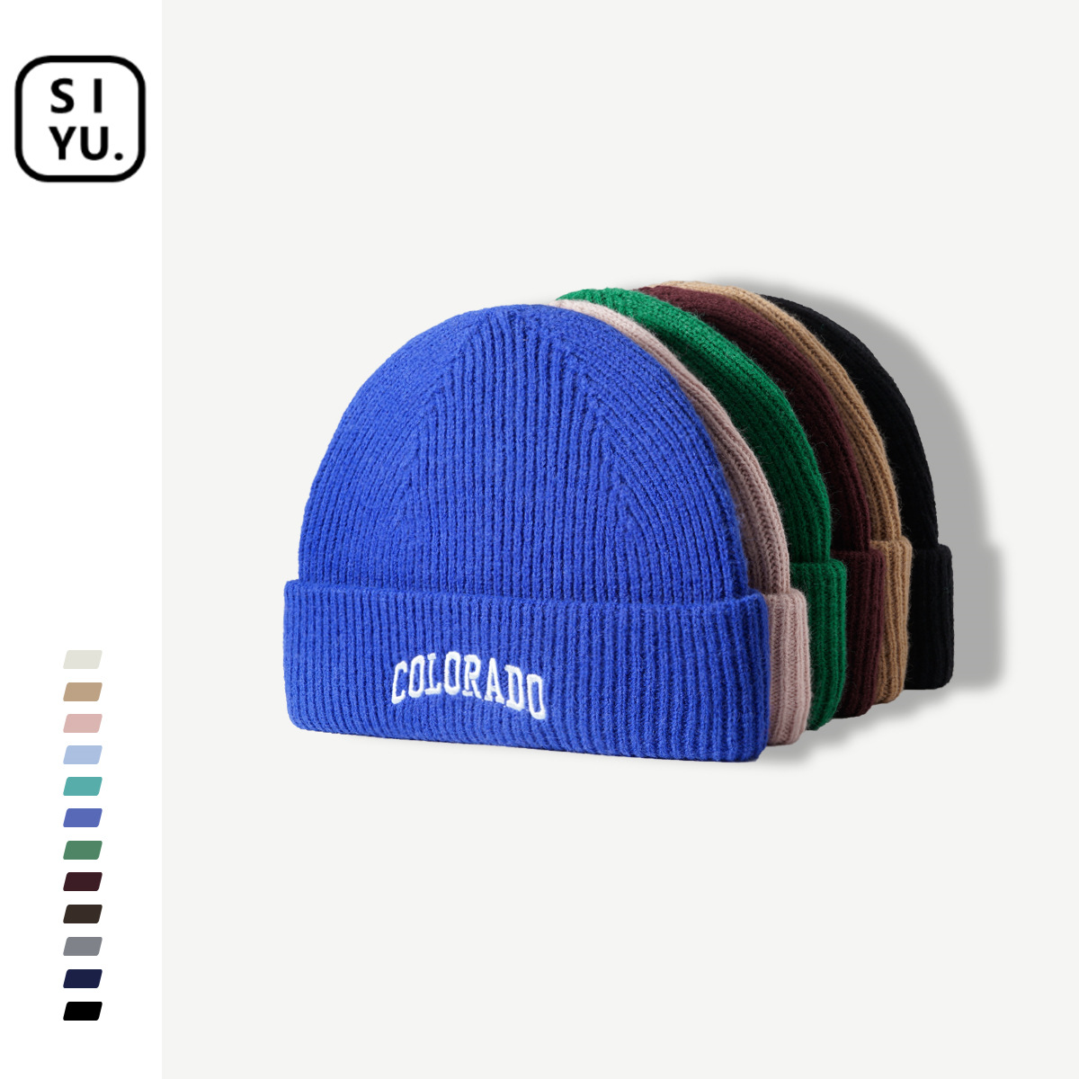 Douyin Online Influencer Trendy Brand Colorado Letter Embroidery Woolen Cap Female Autumn and Winter Warm Couple Knitted Hat Male Korean Style