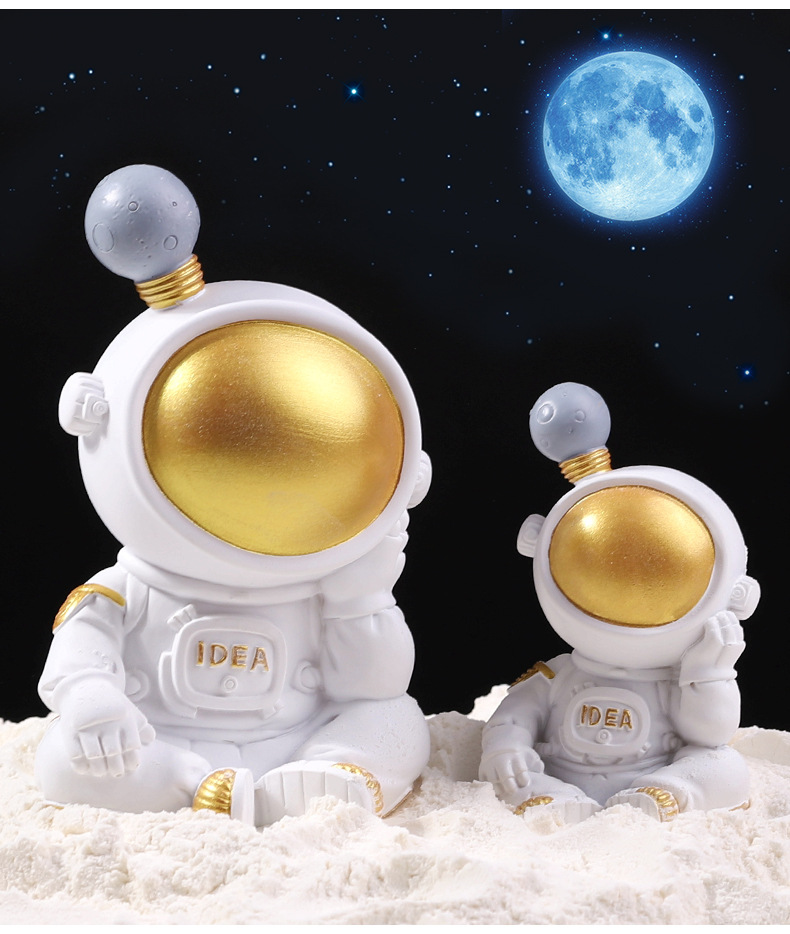 太空人树脂工艺家居装饰品客厅宇航员摆件手办模型送同学创意礼品