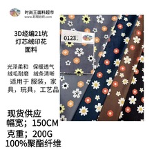 中大现货3D经编21坑灯芯绒印花200克服装包包鞋材家具玩具面料23