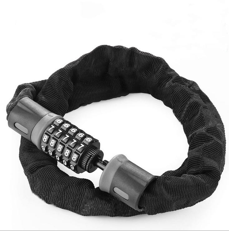 自行车密码锁防盗链条锁电瓶车摩托车自行车防盗钢缆锁锁软锁