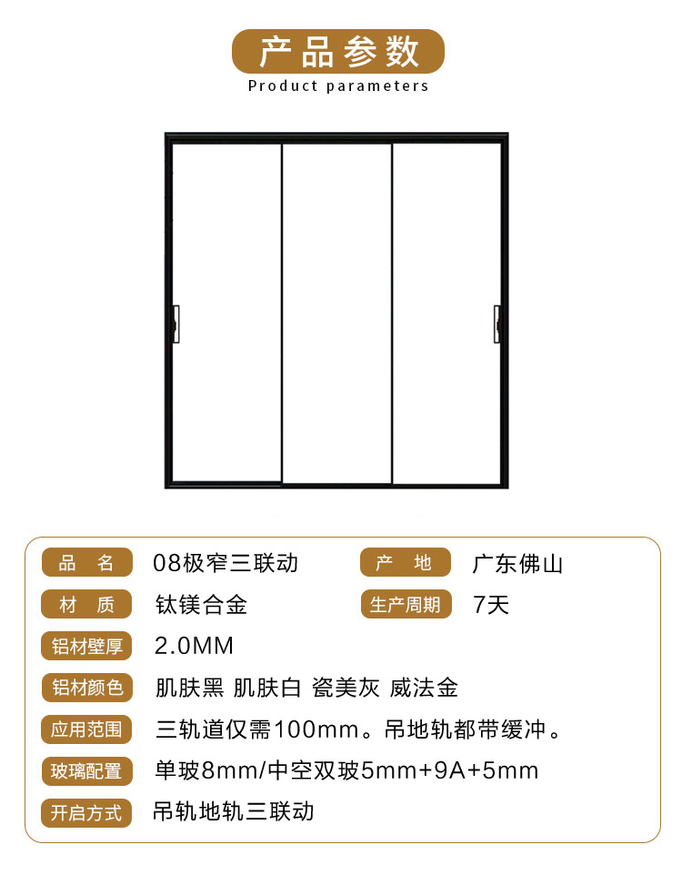 四扇推拉门标准尺寸图片