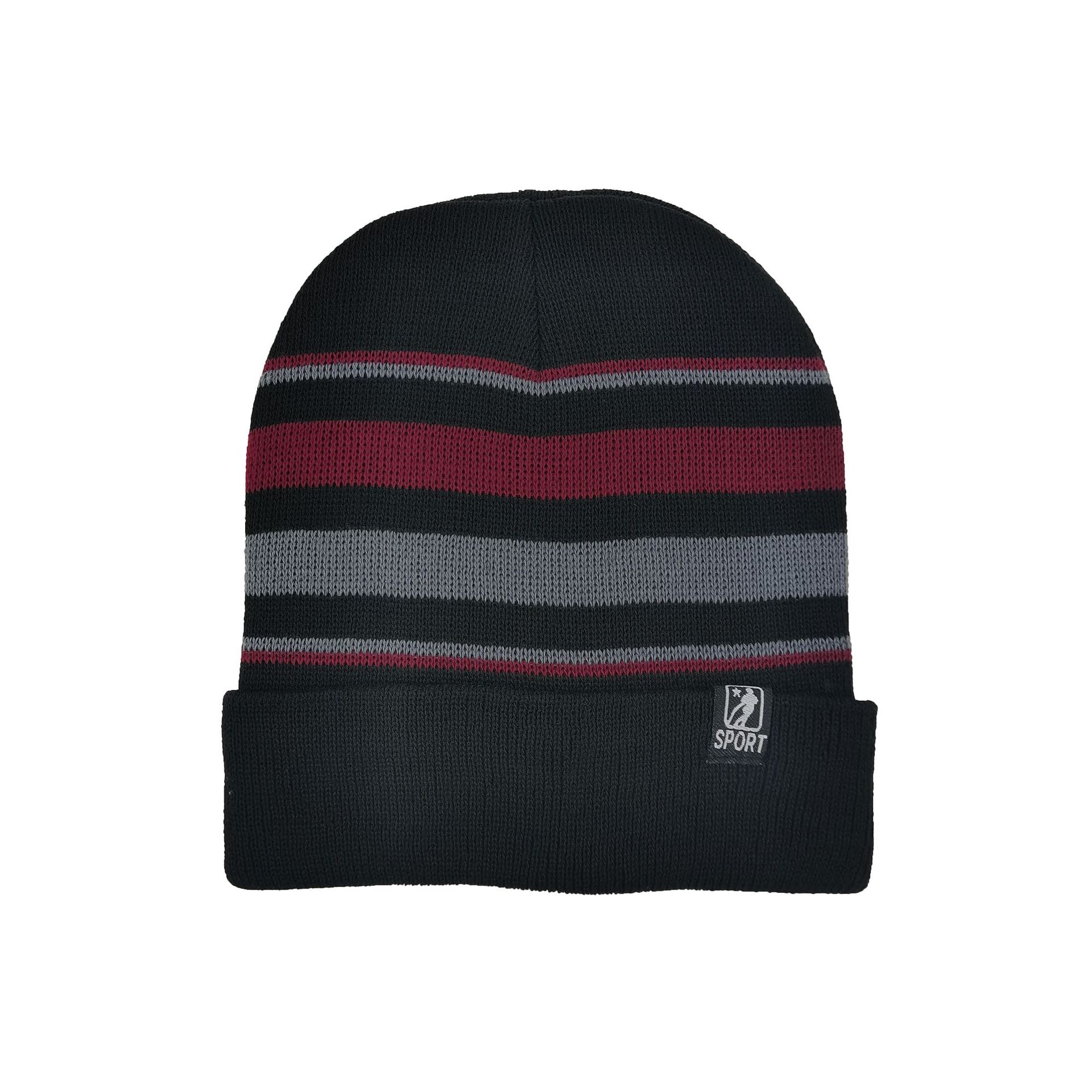 Autumn and Winter New Woolen Cap Lines Knitted Hat Fashionable Warm Thick Windproof Ice Cap Men's Ski Cap