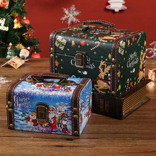跨境手提圣诞节收纳盒家居客厅糖果零食干果储物防尘盒圣诞礼物盒