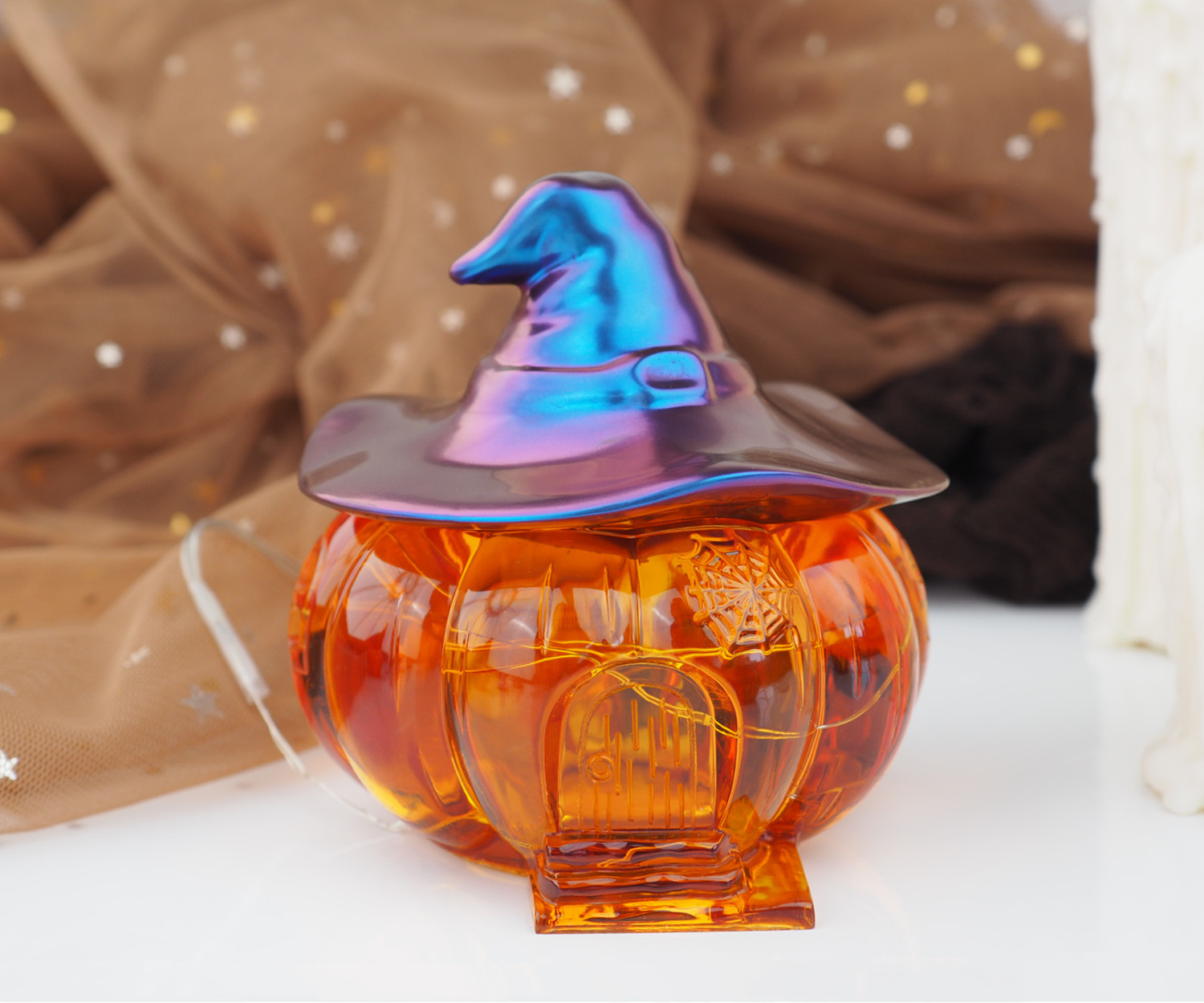 DIY Halloween Witch Pumpkin Cottage Elf House Storage Box Bottle Candy Box Mirror Silicone Mold