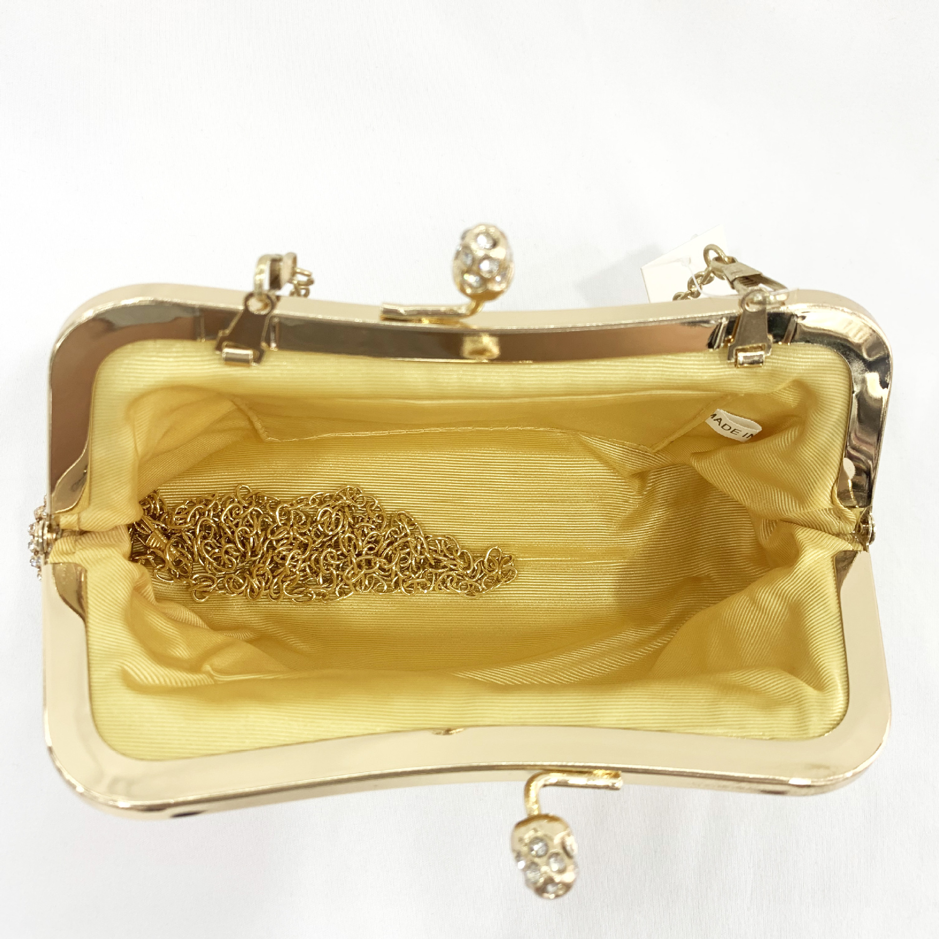 跨境金属水钻晚宴包彩虹渐变链条晚装包高档新娘手拿包party bag