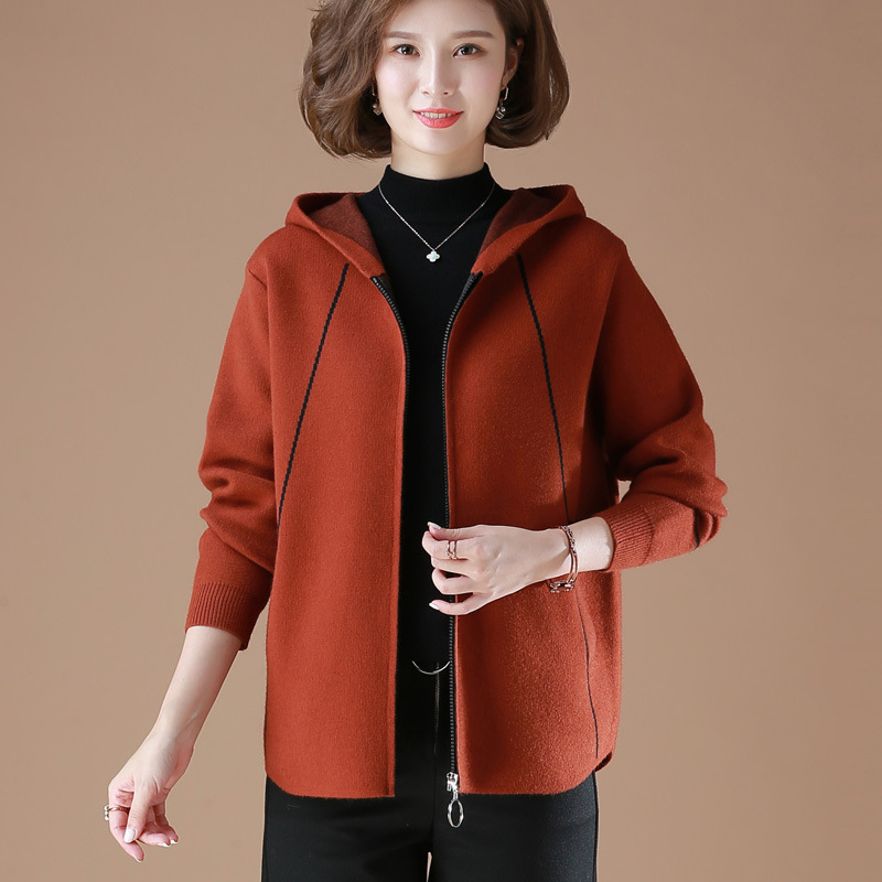 胖妈妈秋装外套女短款夹克上衣加肥加大中年女装洋气拉链开衫外搭