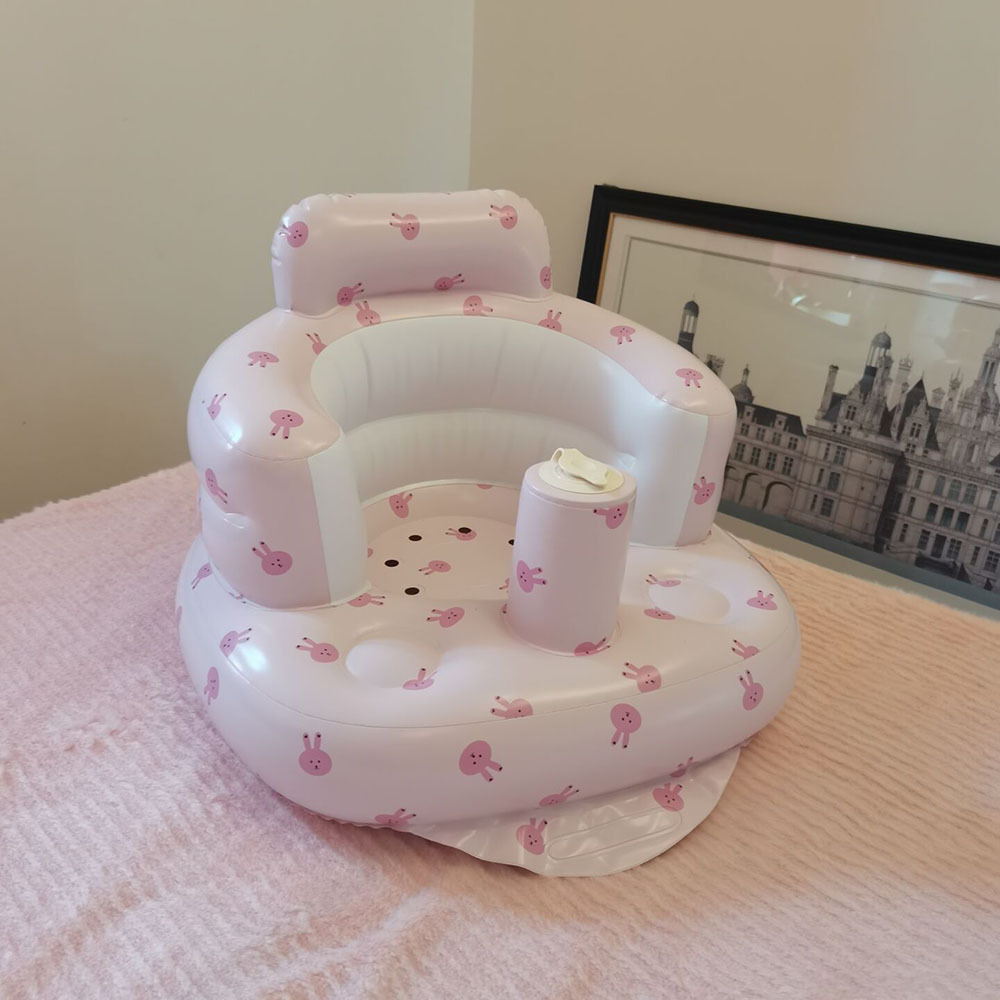 ins新款可爱宝宝充气沙发 便携式水上婴儿沙发 儿童玩耍学座椅