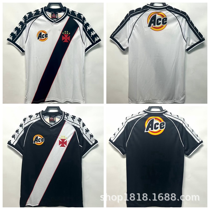 00-01赛季瓦斯科达伽马复古球衣罗马里奥主场客场短袖足球服球迷