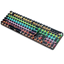 美尚E族820A朋克机械键盘 青轴红轴黑轴混光有线电竞游戏键盘跨境