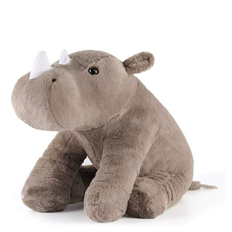 家居摆件仿真犀牛公仔毛绒玩具定制企业吉祥物创意生日礼物玩偶