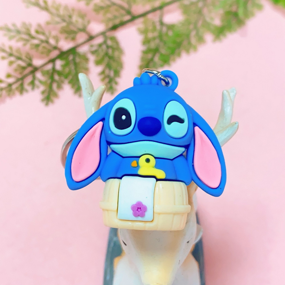 5422# Cartoon Stitch Series Doll Keychain Personality Bag Car Key Ring Ornaments Promotional Gifts