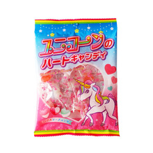 日本进口独角兽心型水果味硬糖喜糖网红休闲糖果零食批发