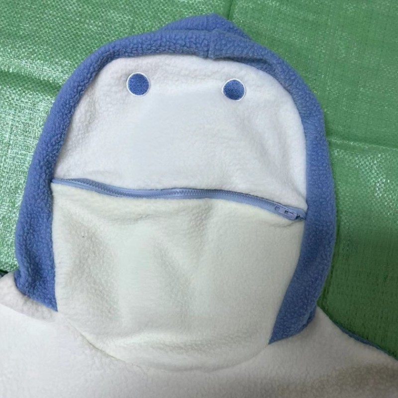 2023春季新款自闭鲨鱼卫衣女冬季软萌可爱情侣连帽羊羔绒加绒外套