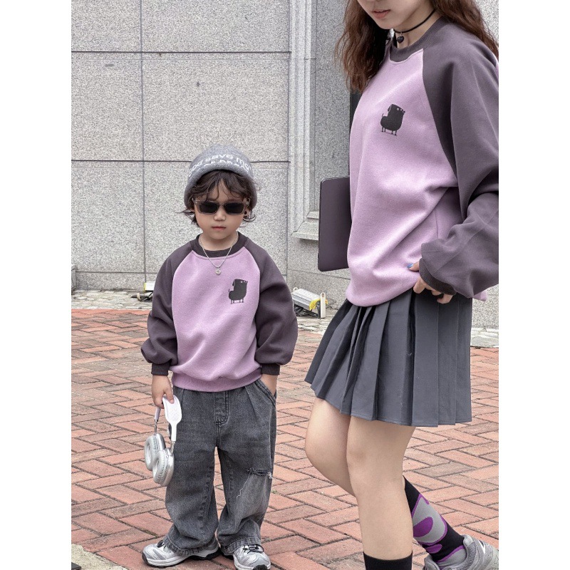 新款一家三口家庭装亲子装秋款卫衣炸街-阿里巴巴