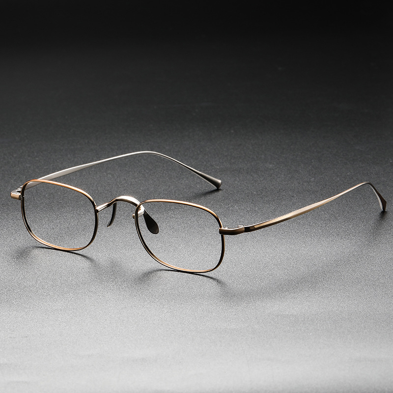 纯钛方框眼镜架 网红装饰小脸全框时尚斯文钛架165e配 防蓝光眼镜