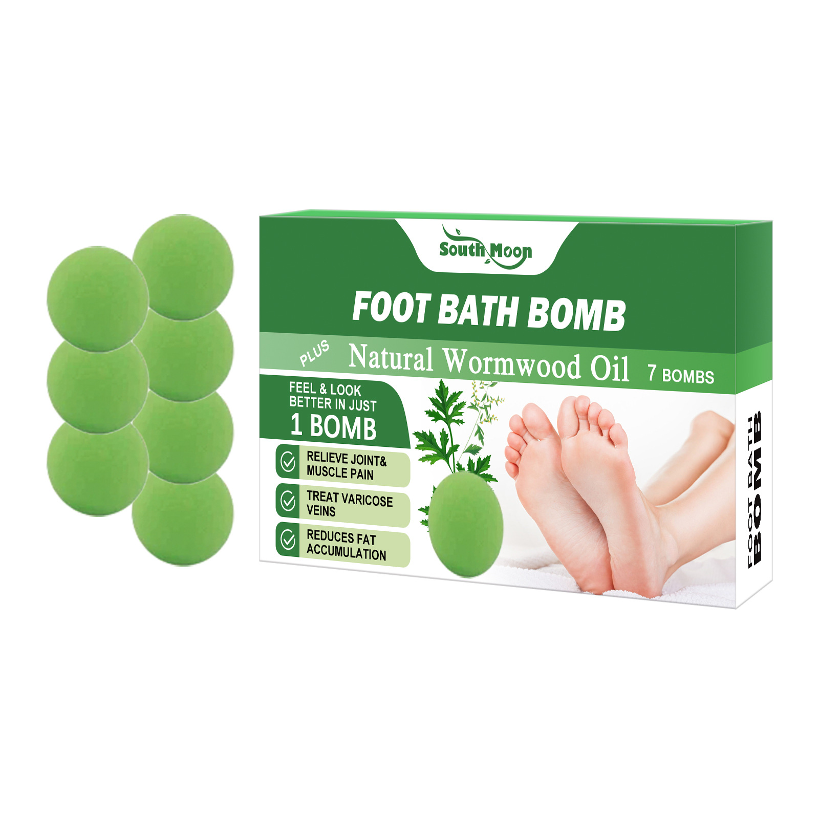 South Moon Herbal Foot Bath Pills Deep Cleansing Firming Thigh Small Waist Waist Shaping Slimming Foot Bath Pills