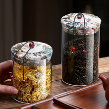 KMN3高硼硅玻璃密封罐家用茶叶罐茶罐茶叶盒香料小罐带盖储存红茶