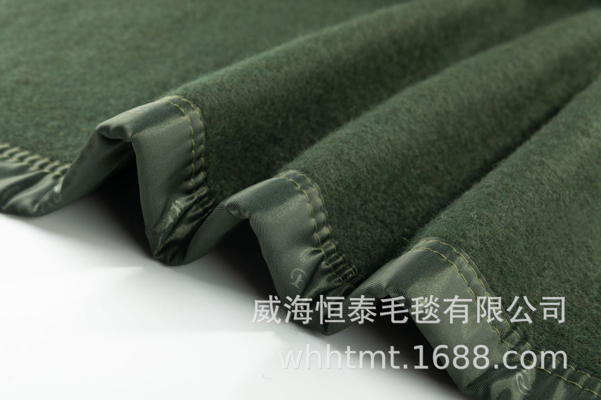 [Factory in Stock Wholesale] Pure Polyester Woolen Blanket Military Blanket Outdoor Camping Warm Thick Blanket Green 2kg