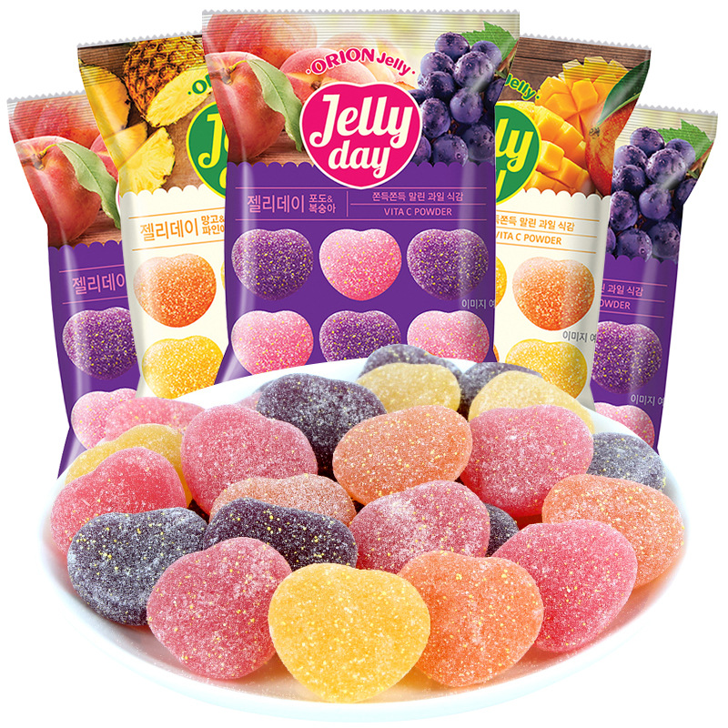 韩国进口好丽友水果味夹心软糖网红儿童糖果芒果味橡皮糖休闲零食