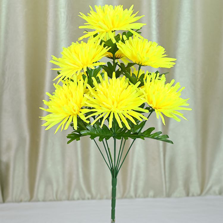 screen crafts factory wholesale artificial flower 2023 new 9-head needle chrysanthemum tomb-sweeping festival sacrifice fake flower