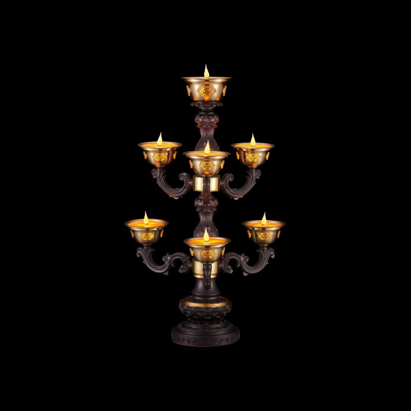 宫廷光明灯寺庙佛灯佛前供灯家用佛堂大型长明灯插电莲花灯佛供灯