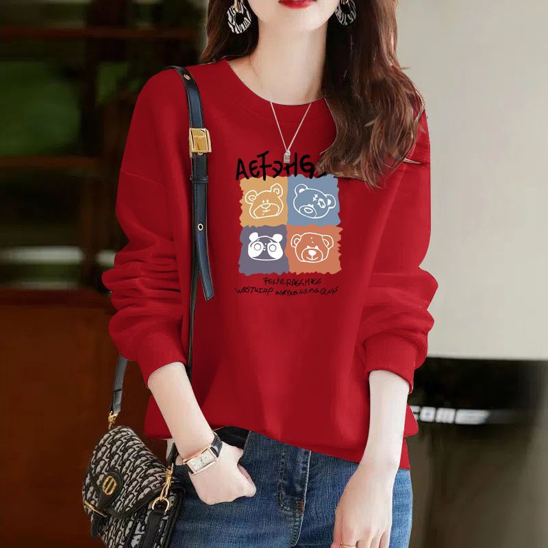Spring and Autumn 2023 Thin Cotton Sweater Women's Raglan Korean Style Loose Slimming Fashion Versatile Top Trendy Ins