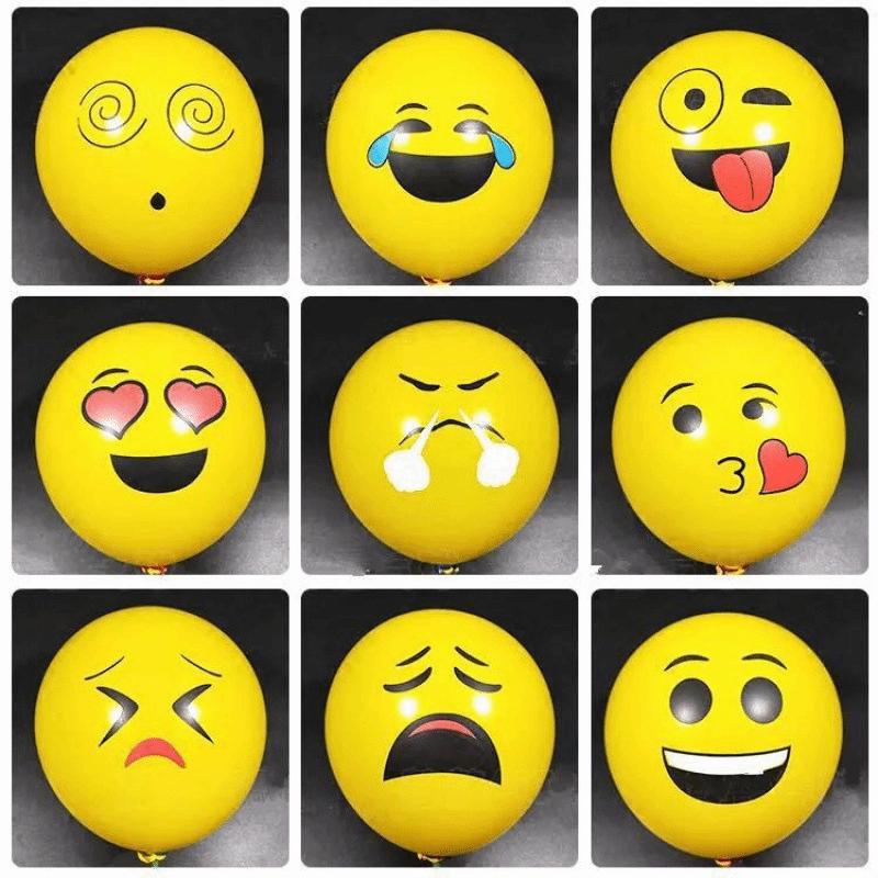 8g圆形笑脸气球节日气氛装饰派对卡通表情气球加厚乳胶气球-阿里巴巴